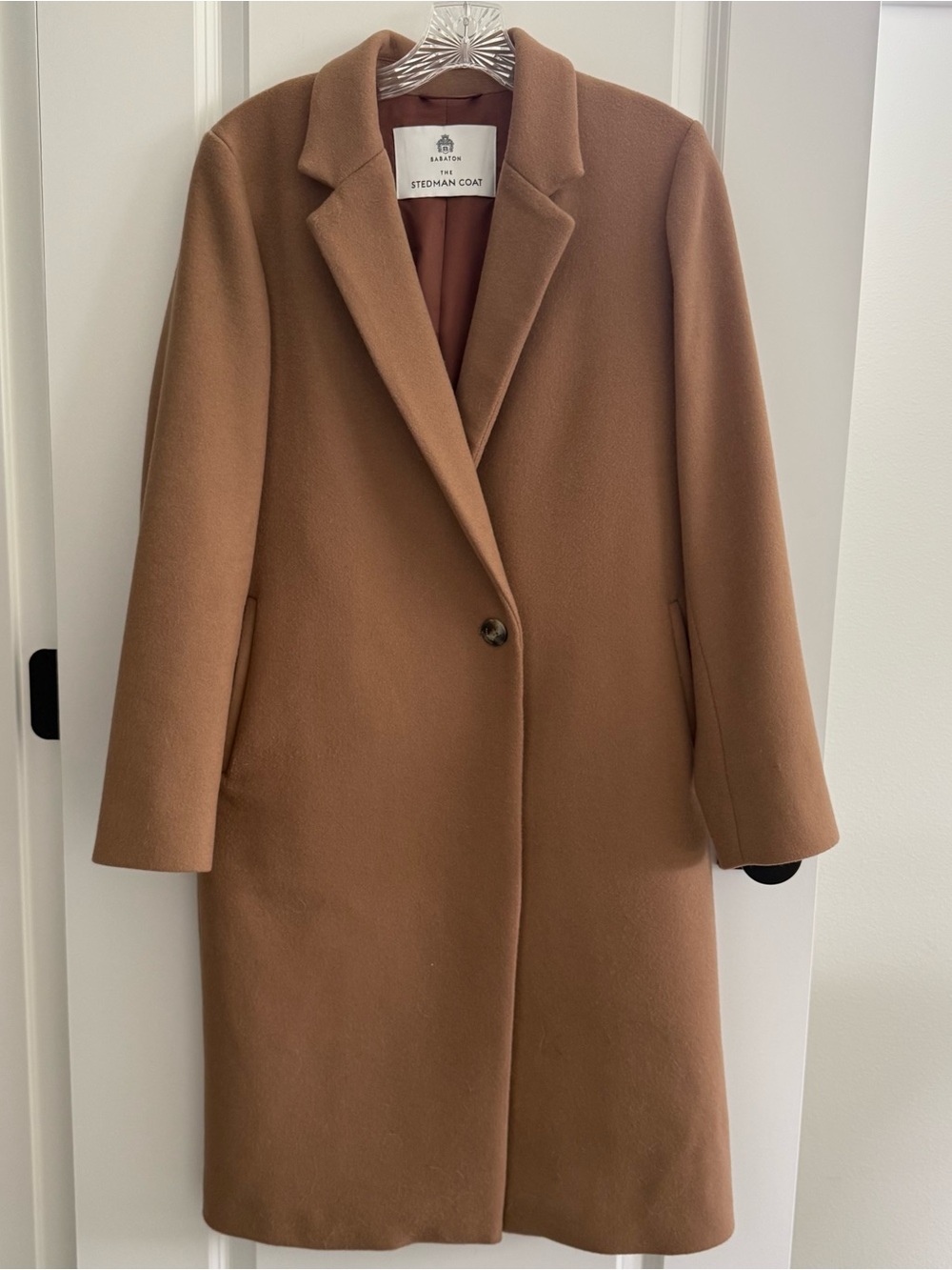 Babaton Camel Stedman Wool-Blend Trench Coat